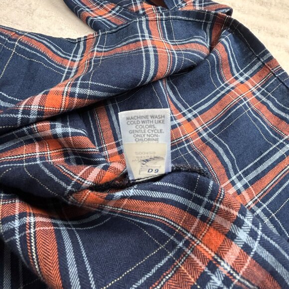 J.Jill Womens Blue Orange Plaid Button-Up Shirt XL Cotton Long Sleeve Casual New - Picture 5 of 8